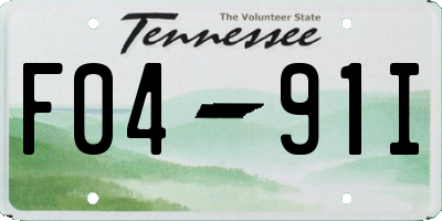 TN license plate F0491I