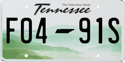 TN license plate F0491S