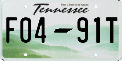 TN license plate F0491T