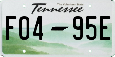 TN license plate F0495E