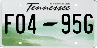 TN license plate F0495G