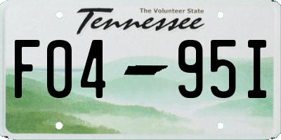 TN license plate F0495I