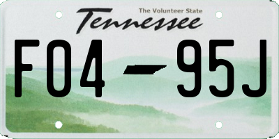 TN license plate F0495J