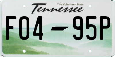 TN license plate F0495P