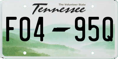 TN license plate F0495Q