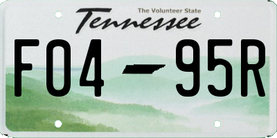 TN license plate F0495R