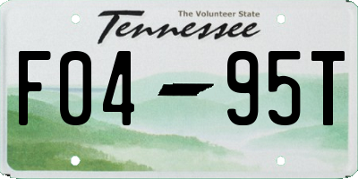 TN license plate F0495T