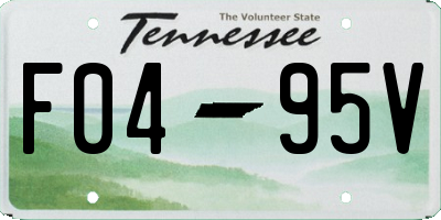 TN license plate F0495V