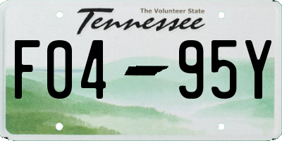TN license plate F0495Y