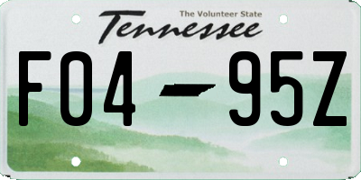 TN license plate F0495Z