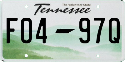 TN license plate F0497Q