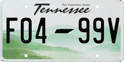TN license plate F0499V