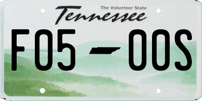 TN license plate F0500S