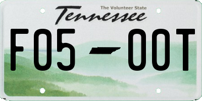 TN license plate F0500T