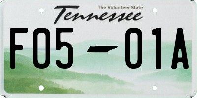 TN license plate F0501A