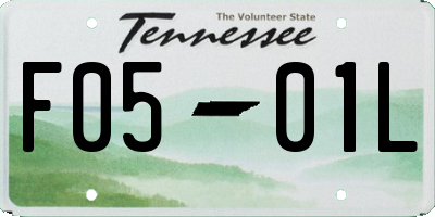 TN license plate F0501L