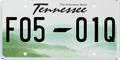 TN license plate F0501Q