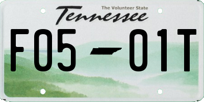 TN license plate F0501T