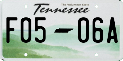 TN license plate F0506A
