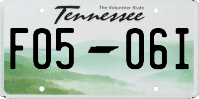 TN license plate F0506I