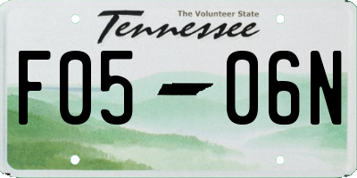 TN license plate F0506N