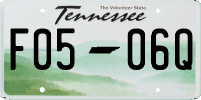 TN license plate F0506Q