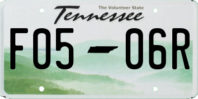 TN license plate F0506R