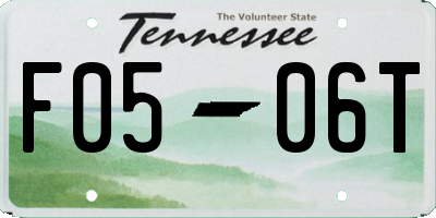 TN license plate F0506T