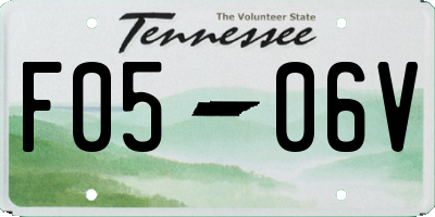 TN license plate F0506V