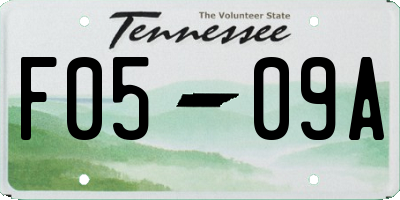 TN license plate F0509A