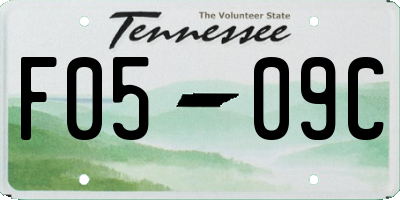 TN license plate F0509C