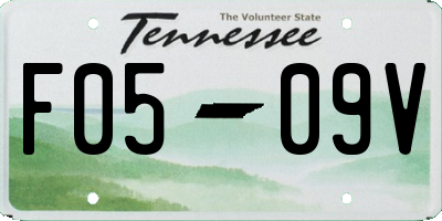 TN license plate F0509V