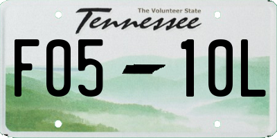 TN license plate F0510L