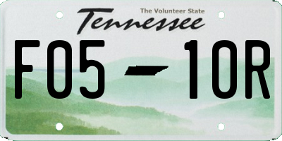 TN license plate F0510R