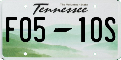 TN license plate F0510S
