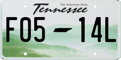 TN license plate F0514L