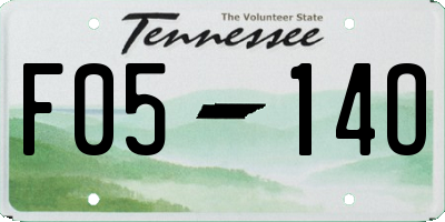 TN license plate F0514O