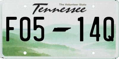 TN license plate F0514Q