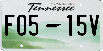 TN license plate F0515V
