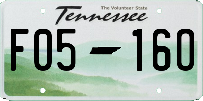TN license plate F0516O