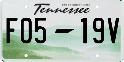 TN license plate F0519V
