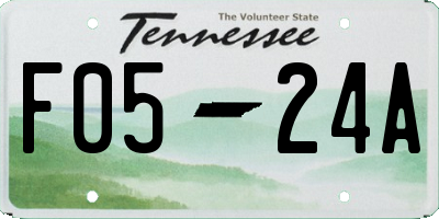 TN license plate F0524A