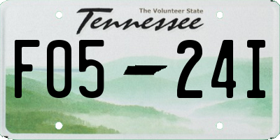 TN license plate F0524I