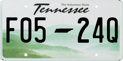TN license plate F0524Q