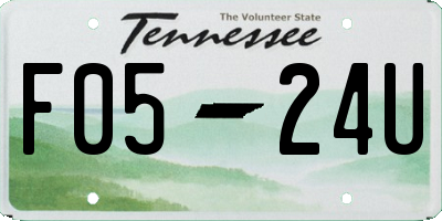 TN license plate F0524U