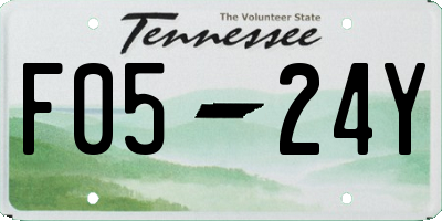 TN license plate F0524Y