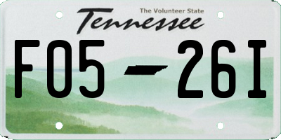 TN license plate F0526I