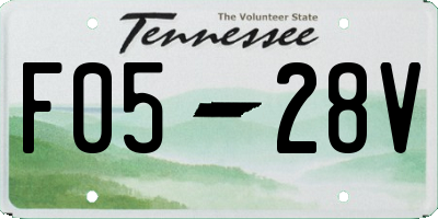 TN license plate F0528V