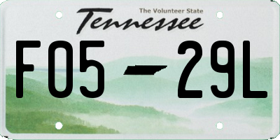 TN license plate F0529L