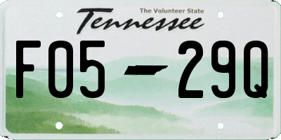TN license plate F0529Q